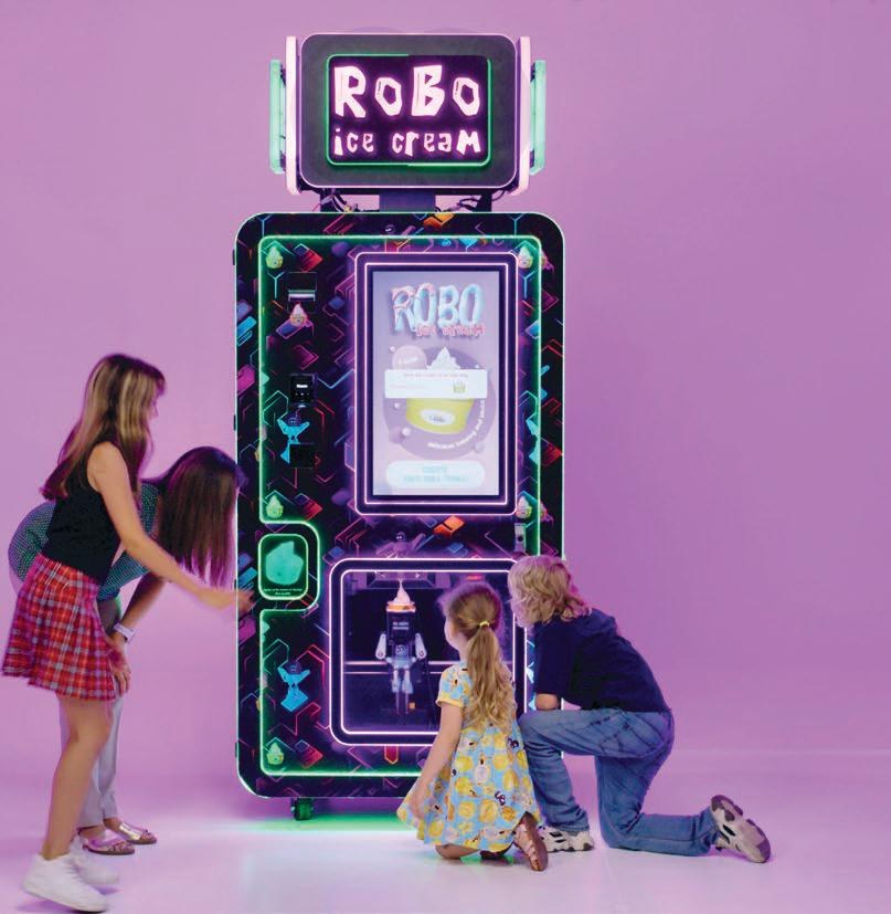Kids ordering Robo Ice Cream