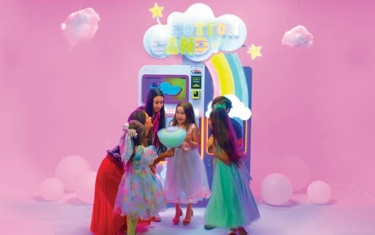 Cotton Candy fun with a group of kids